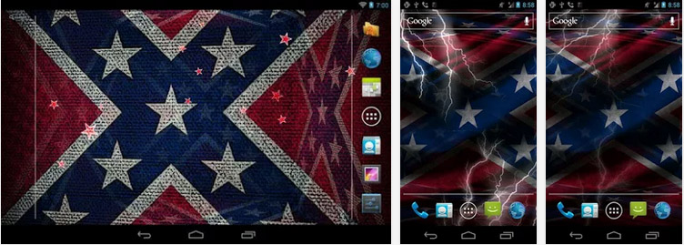 3D Rebel flag with thunder and fire effect There are lots of rebel