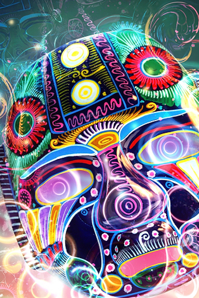 Tribal Mask iPhone HD Wallpaper