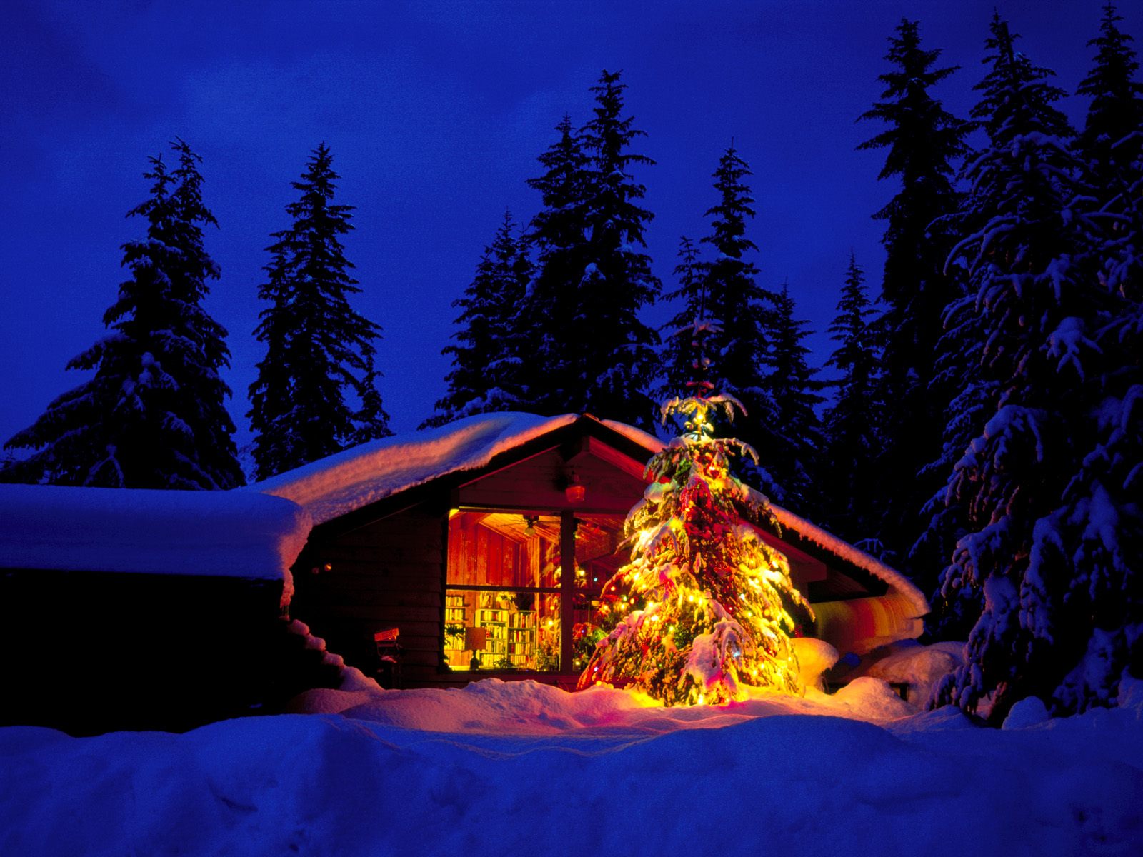 Christmas Cabin Wallpaper 51 images