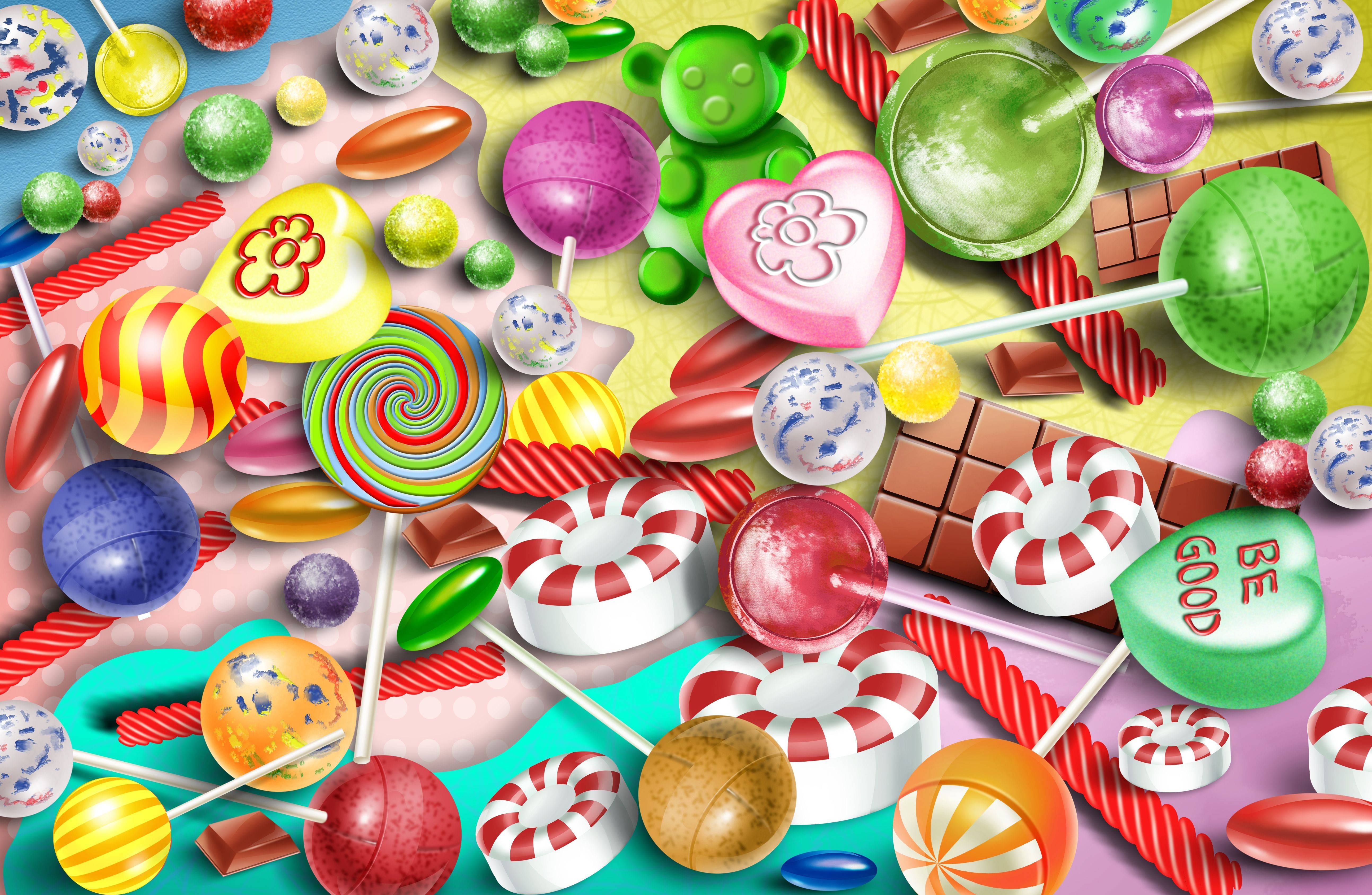 HD Candy Background Wallpaper