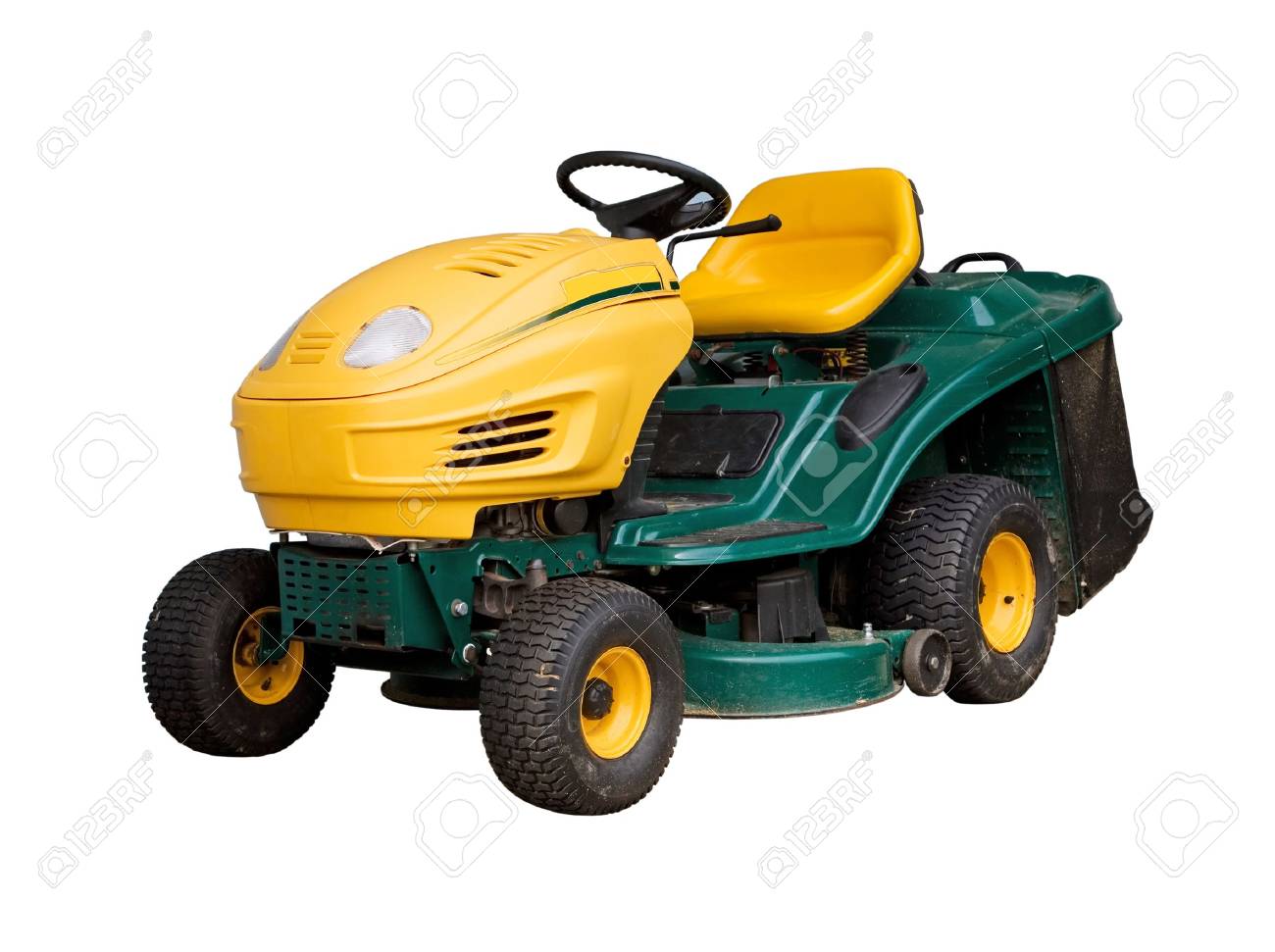 Mowing Machine Isolated On White Background Stock Photo Picture