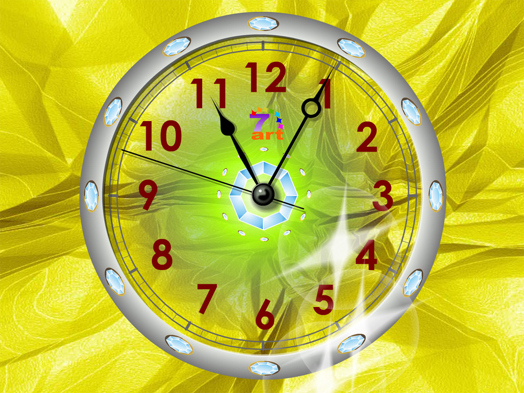 Crystal Clock Screensaver Makes Time Work Wonders