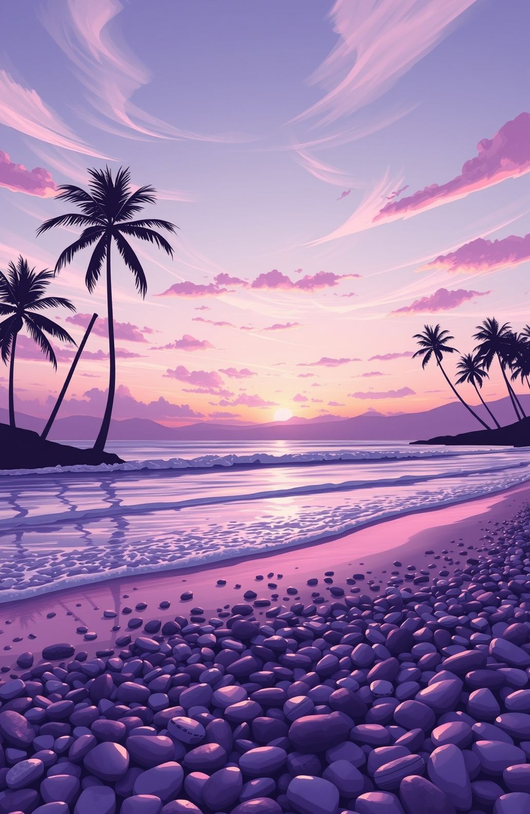 Purple Beach Wallpaper