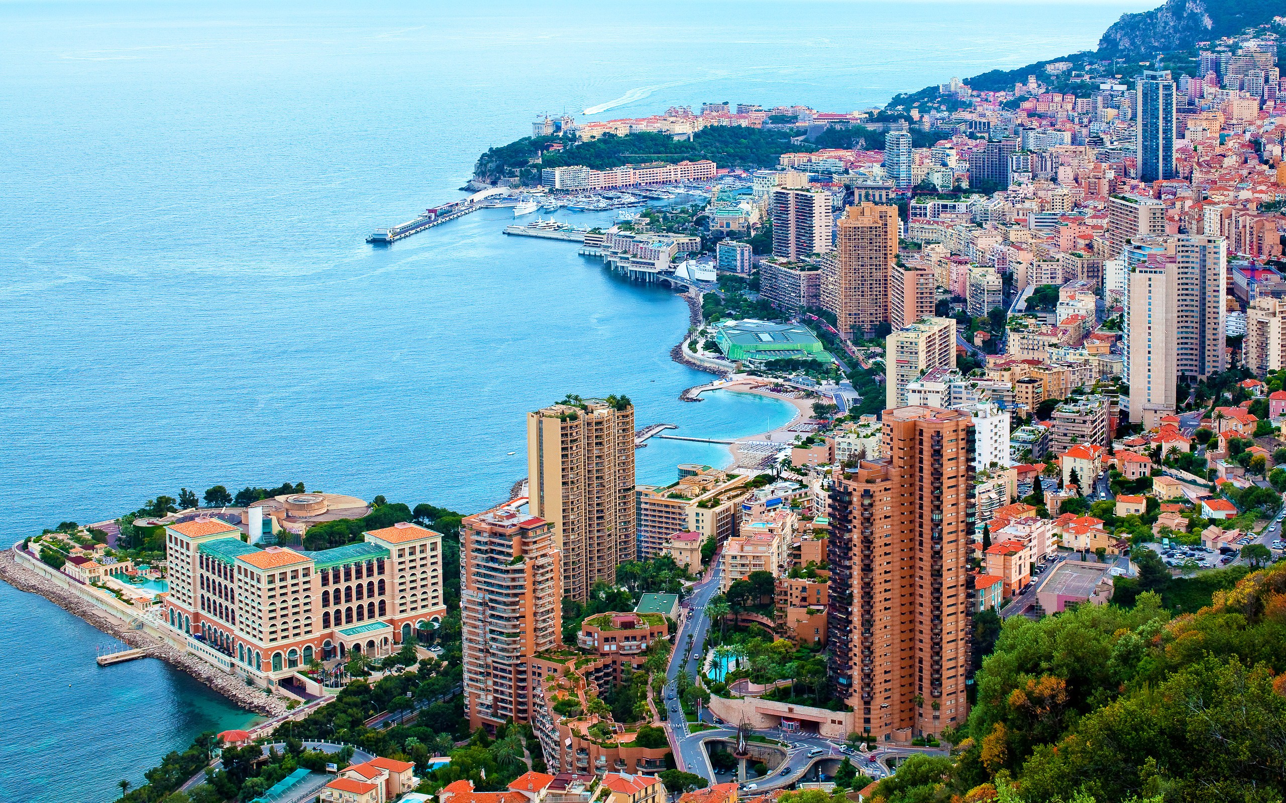 Monaco Landscape Puter Wallpaper Desktop Background