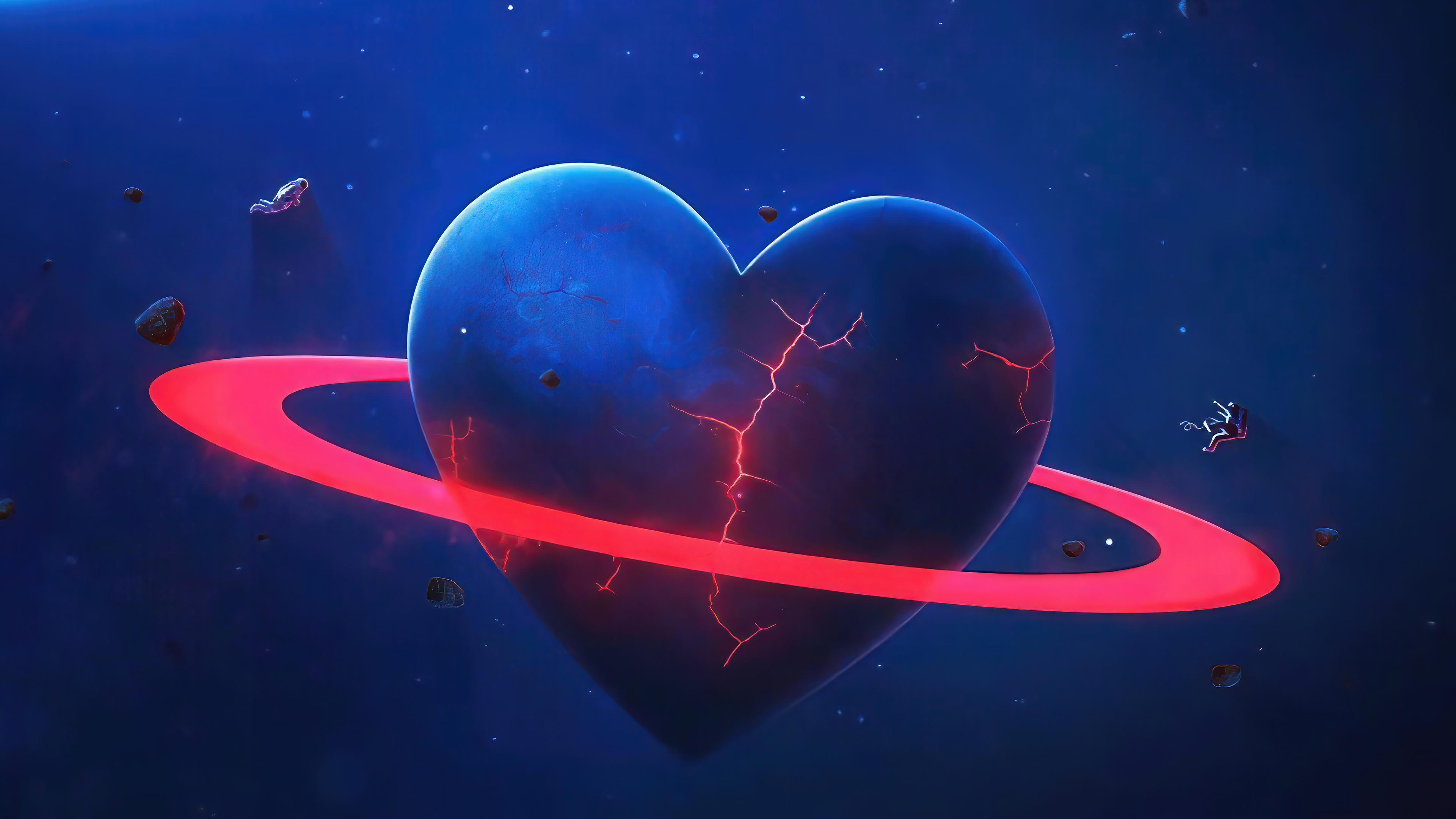 Heart Planet Digital Art Wallpaper 4k 2360g