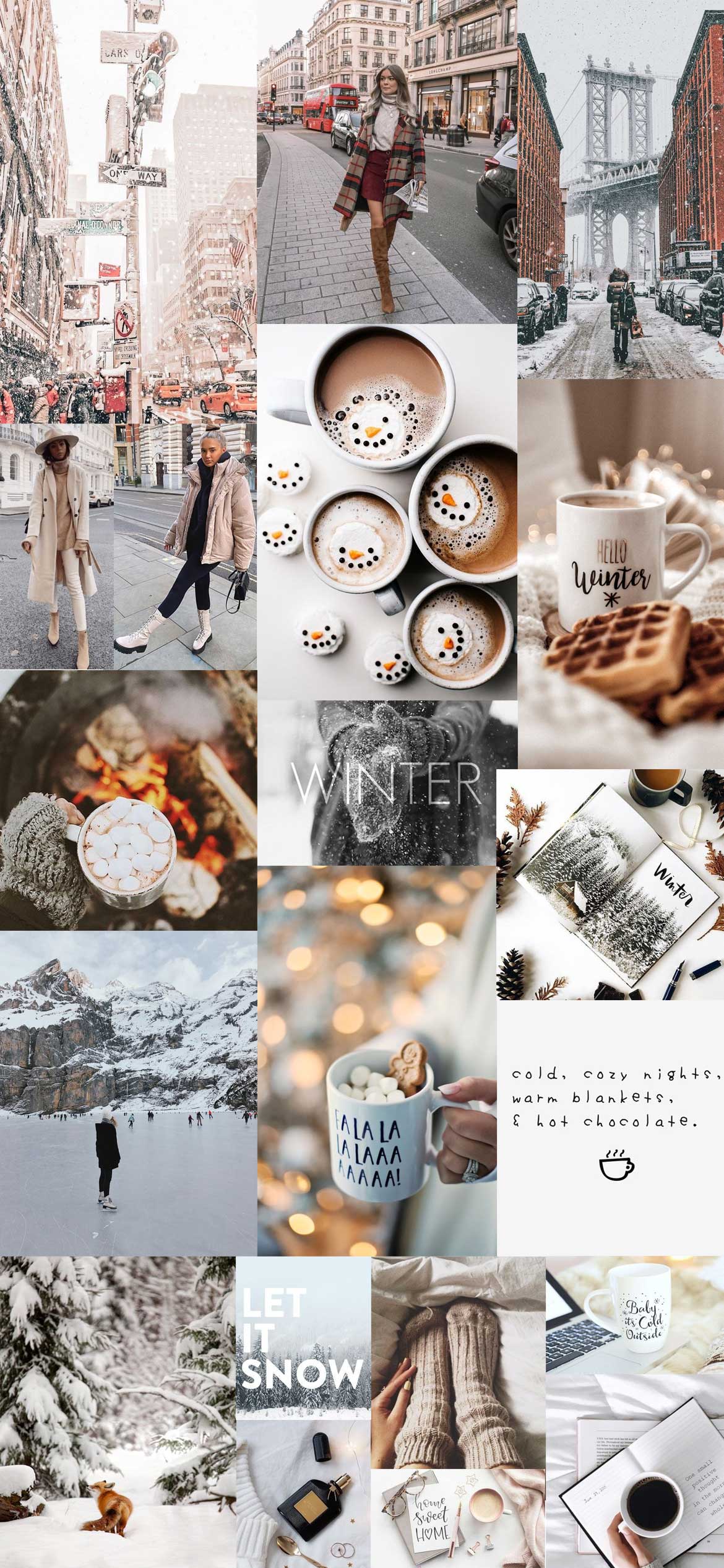 Winter Snow Collages Wallpapers  Wallpaper Cave