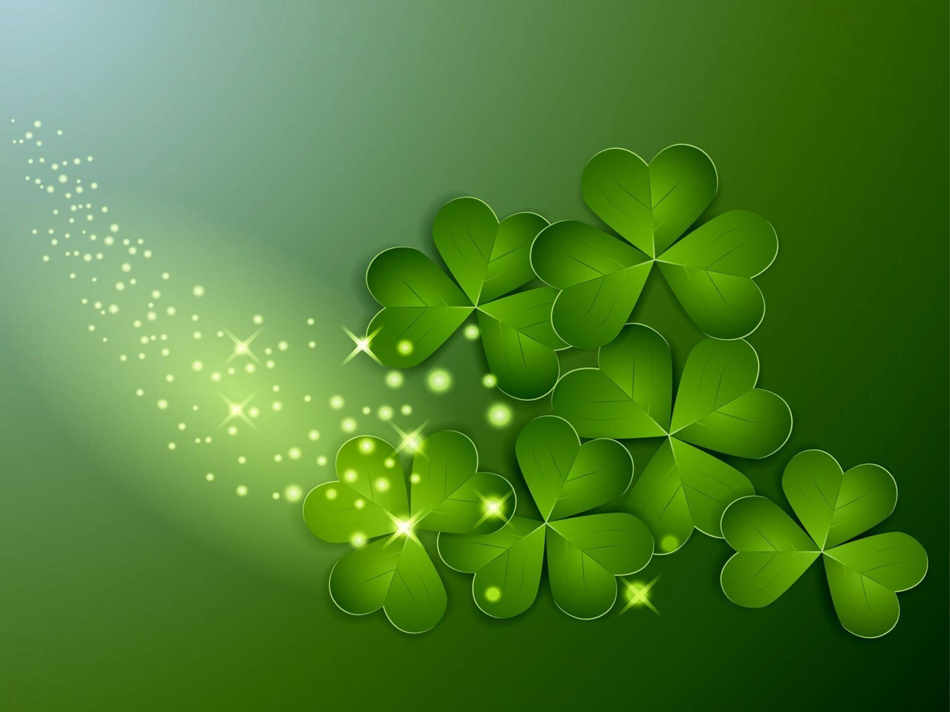Green Aesthetic Shamrock Art St Patrick S Day Wallpaper