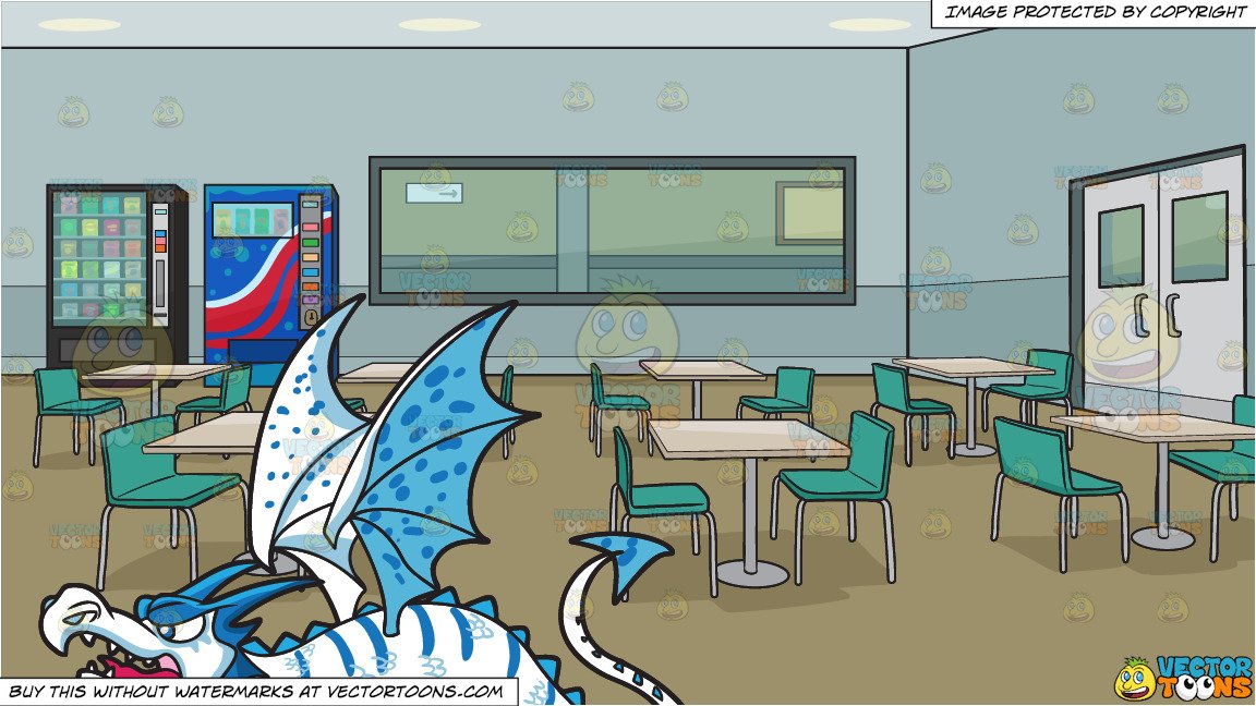An Ice Dragon And Employee Lunch Room In Office Building