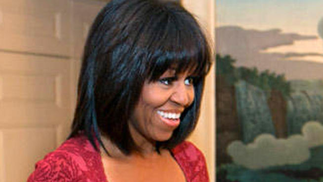 Michelle Obama Bangs High Quality Wallpaper Desktop
