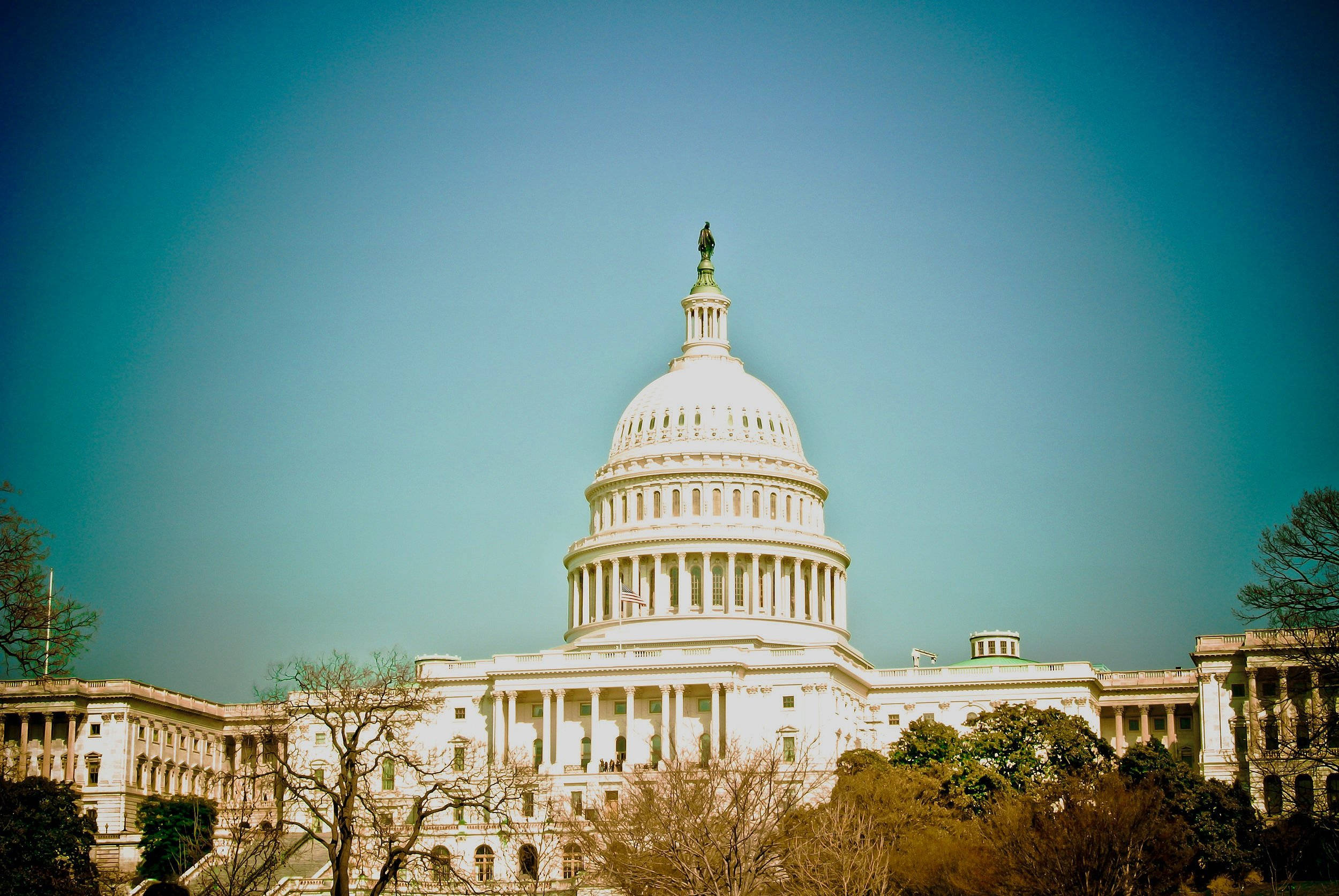 En Vintagefoto Von Capitol Hill Wallpaper