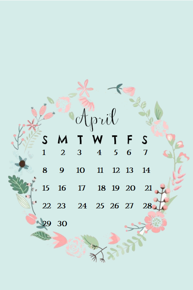 Download A spring reminder – April floral calendar! Wallpaper | Wallpapers .com