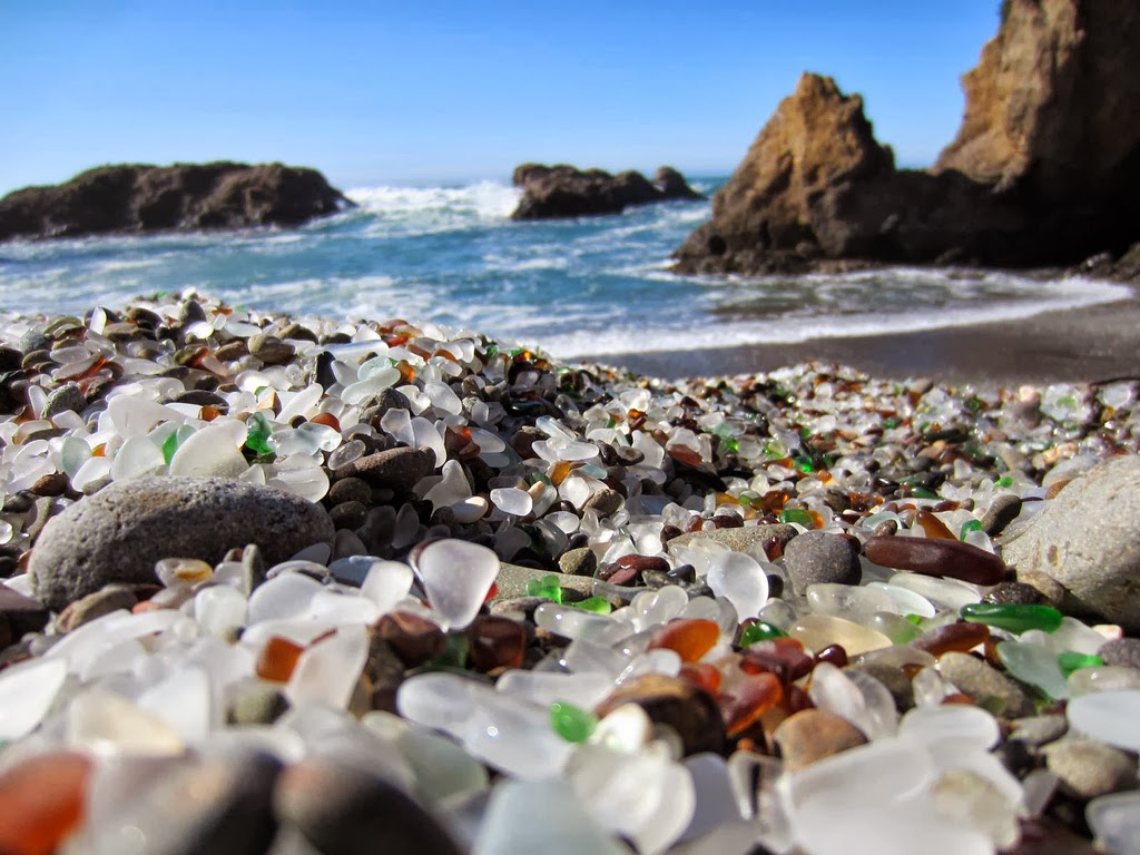Scenery Of Glass Stone Beach Image