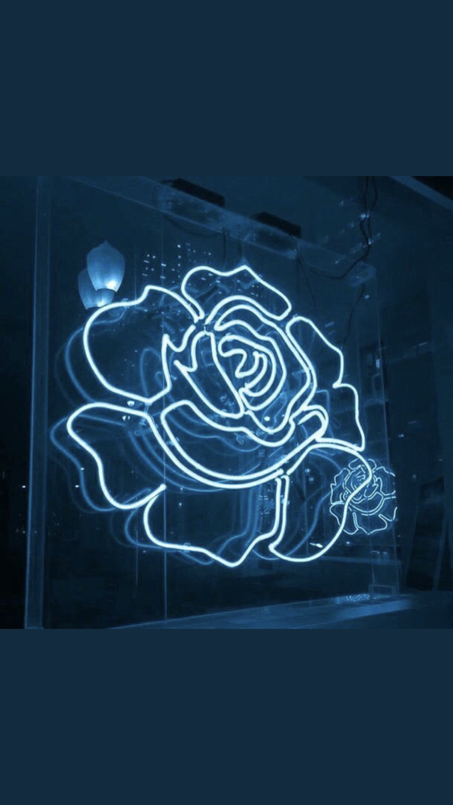 Light Blue Aesthetic Neon Wallpaper
