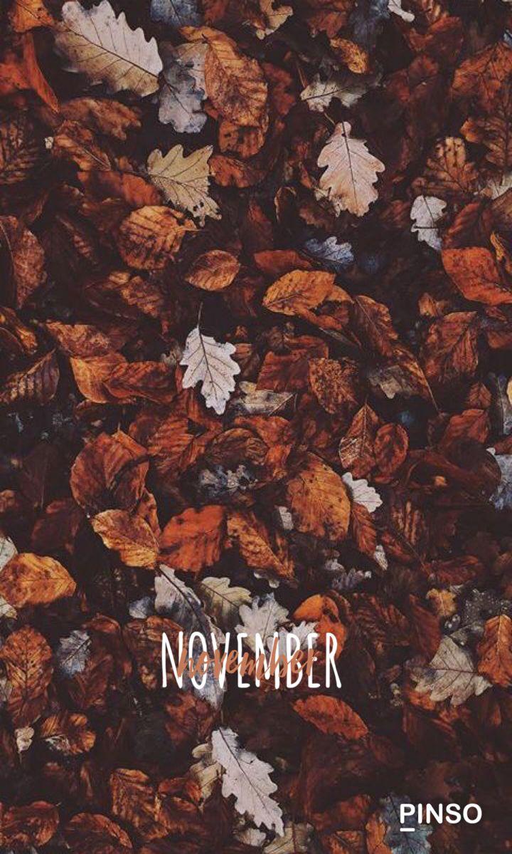 November Background Autumn Leaves Wallpaper