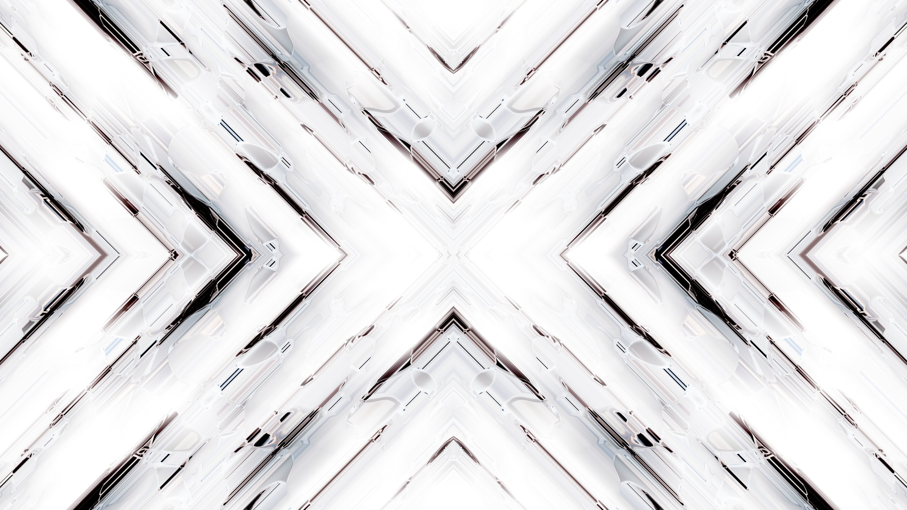 White Render Abstract Art HD Wallpaper 4k