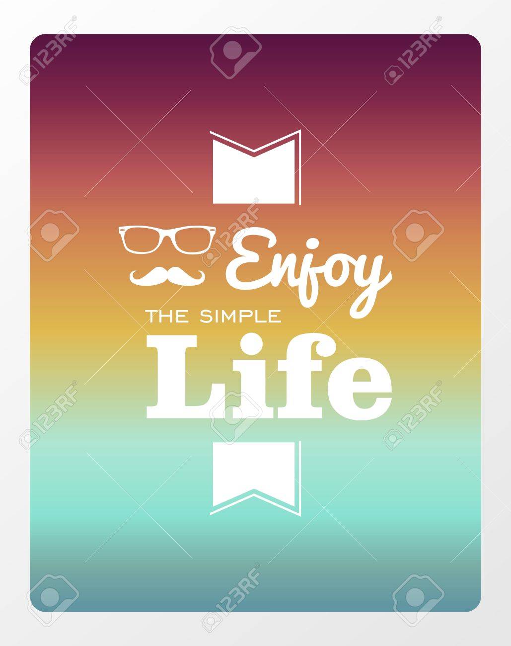 Retro Hipster Enjoy The Simple Life Wallpaper Background Royalty