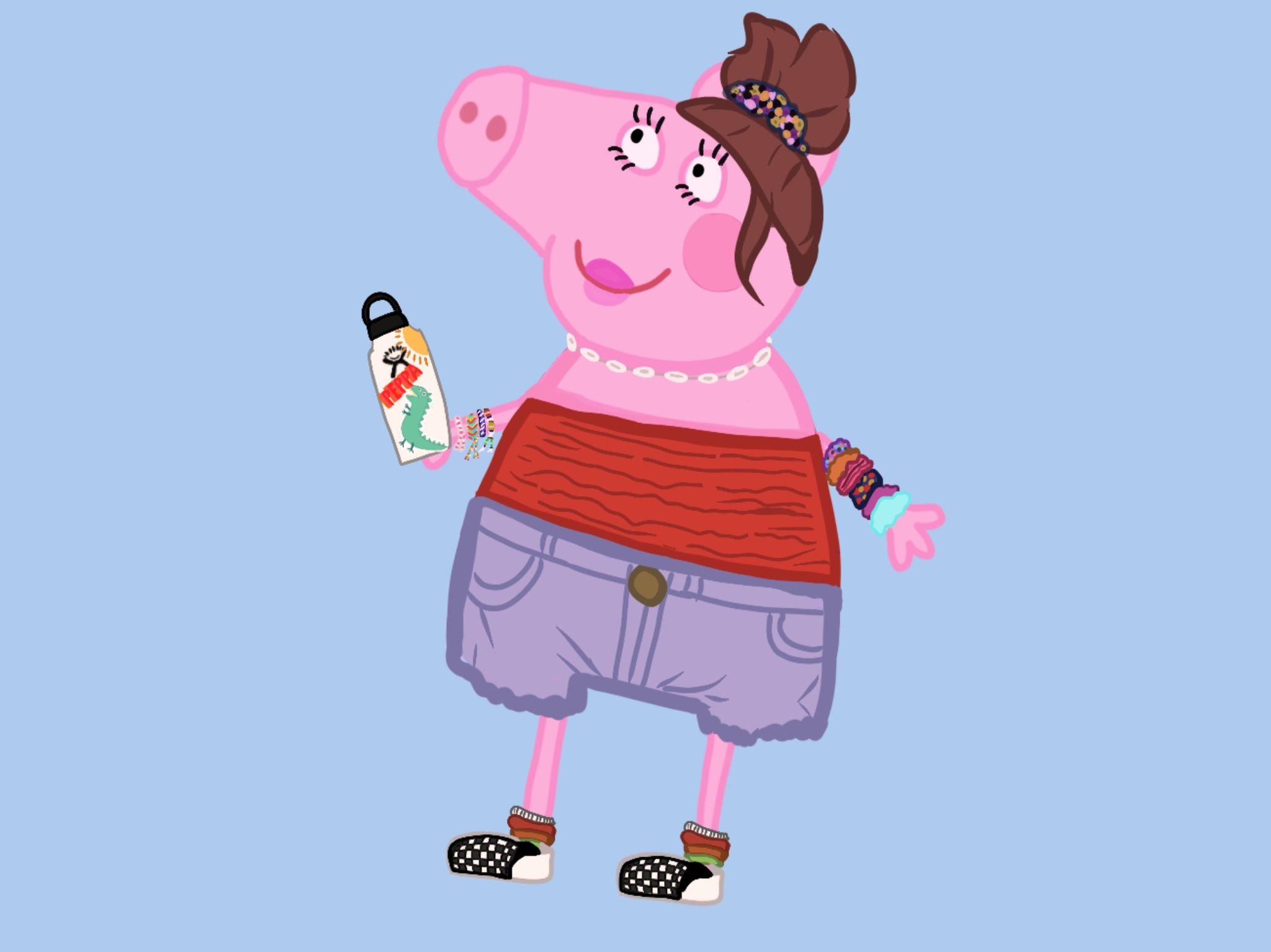 Peppa Pig As A Girl Funny Wallpaper