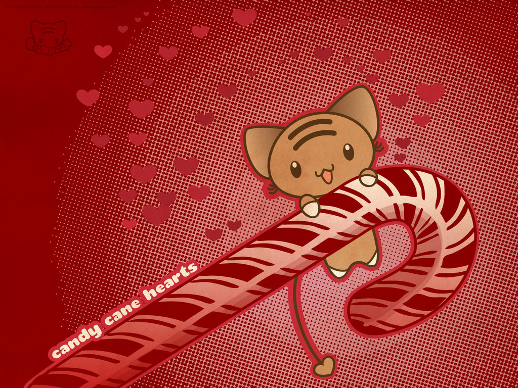 Candy Cane Hearts Wallpaper By Lafhaha