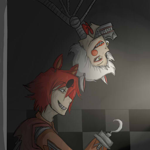 Fnaf Foxy And Mangle Humans By Xelta Jane Doe