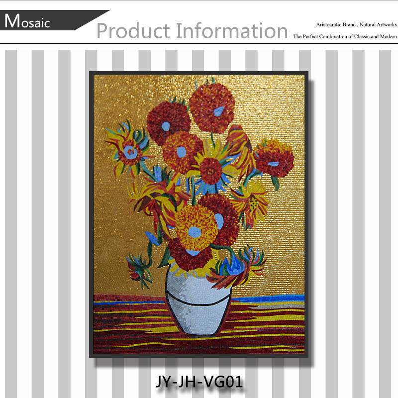 Best Selling Wallpaper Mural Glass Tile Mosaic Patterns Van Gogh