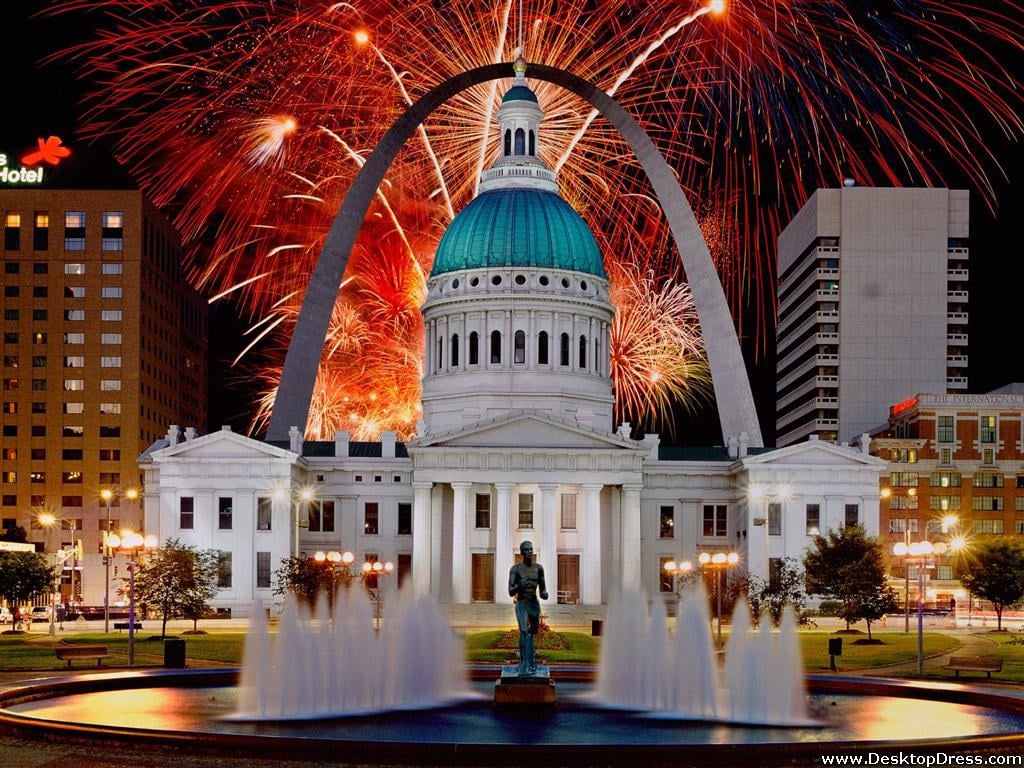 Desktop Wallpapers Other Backgrounds Fireworks Display St Louis 1024x768