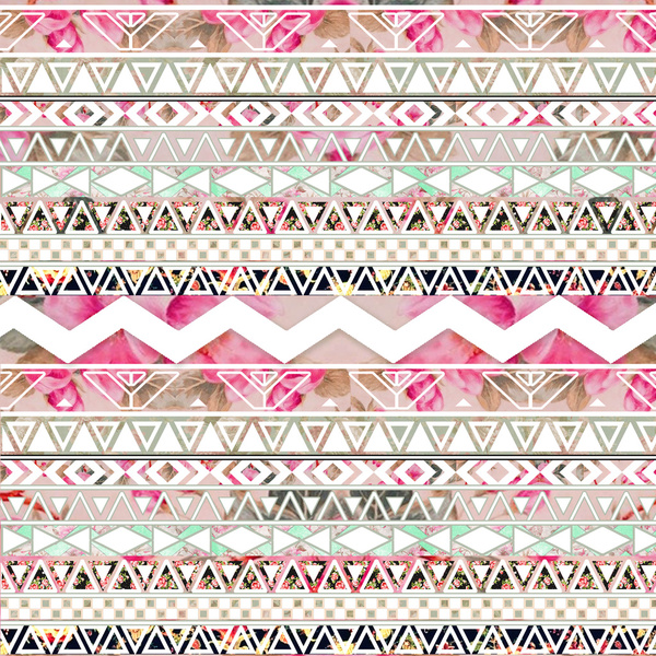 Pink Aztec Pattern Wallpaper Spring Time