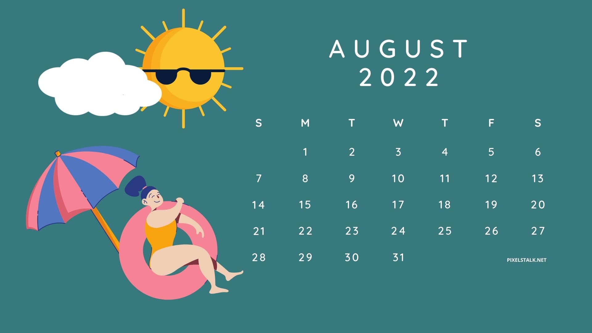 August Calendar Background HD
