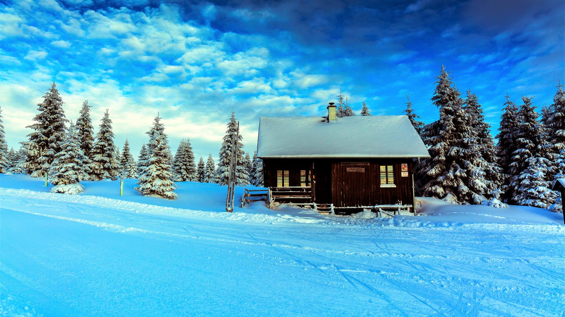 Desktop Wallpaper House Winter Snowfrost Nature 4k HD Image