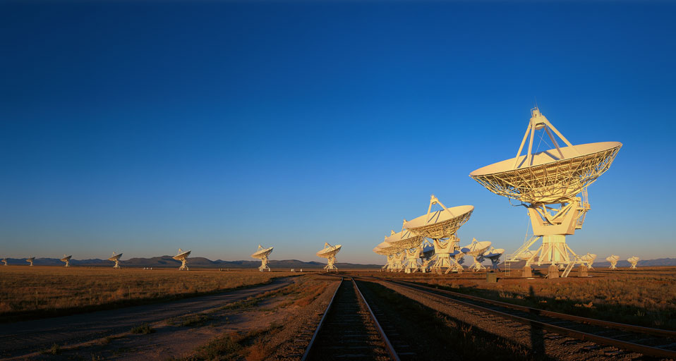 Radio Telescope Dishes At The National Astronomy Observatory In