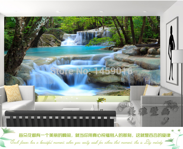 Photo Wallpaper Mountain Stream Papel De Parede Mural 3d