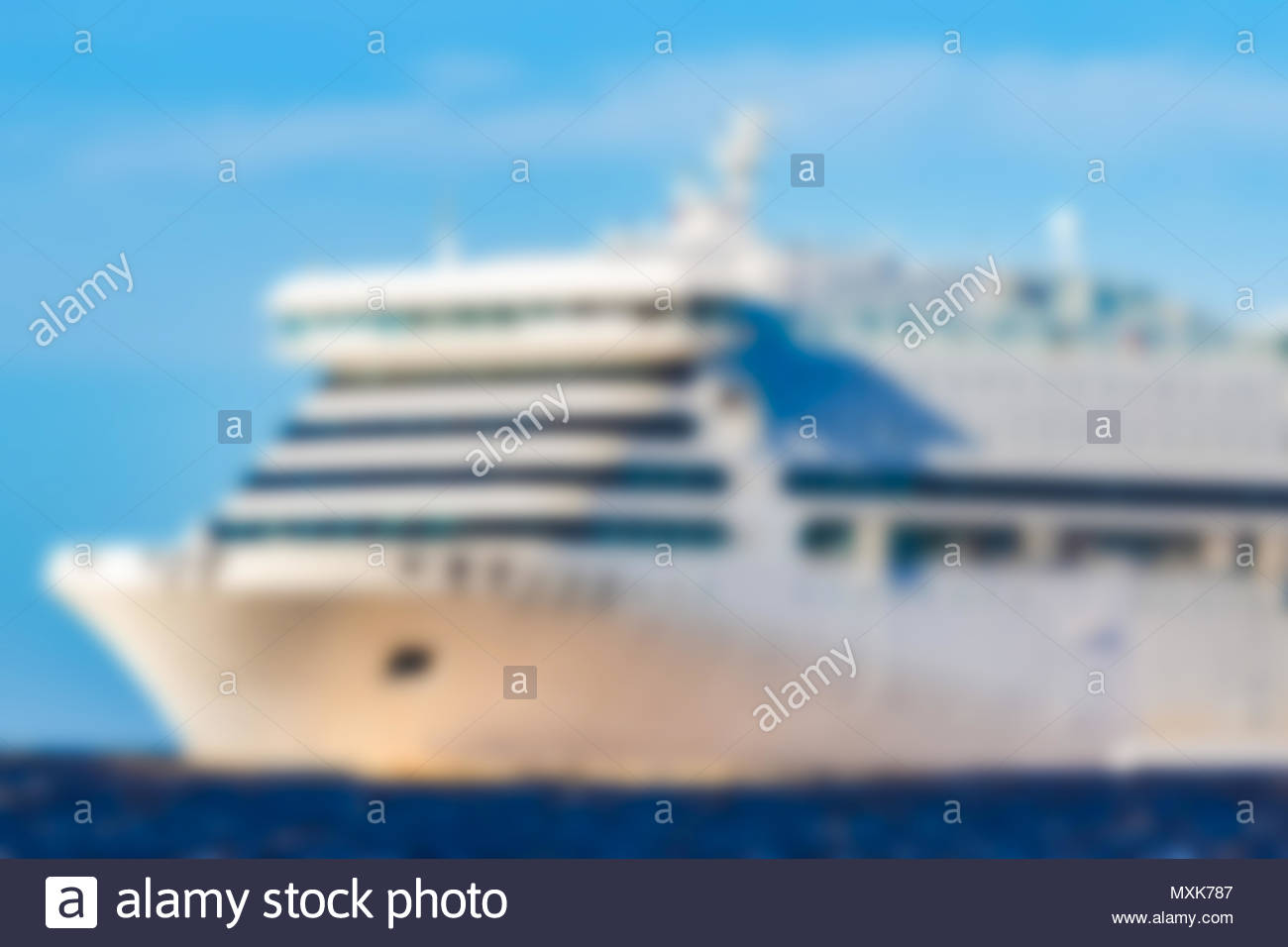 Cruise Liner Soft Lens Bokeh Image Defocused Background Stock