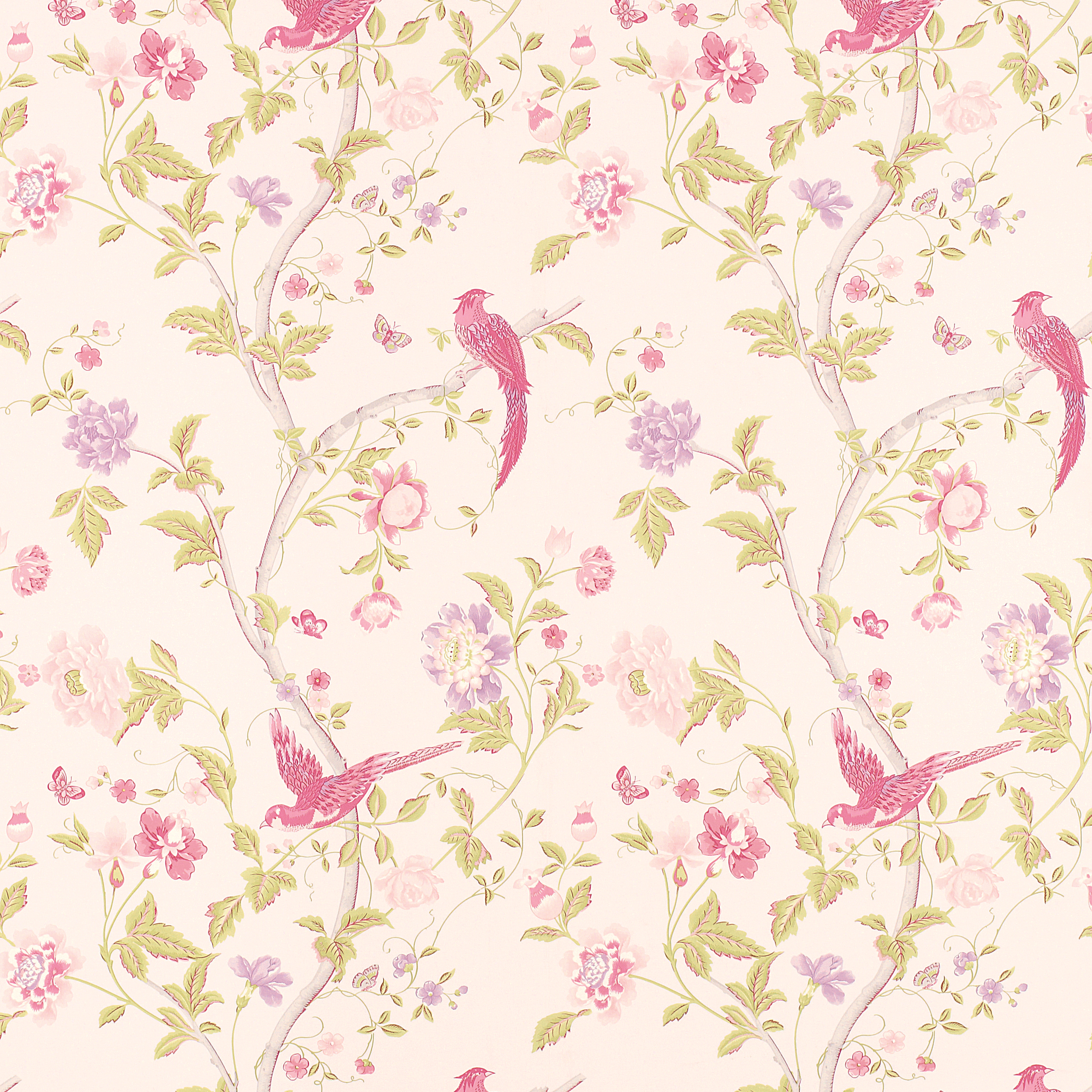 Home Decorating Wallpaper Summer Palace Cerise Floral