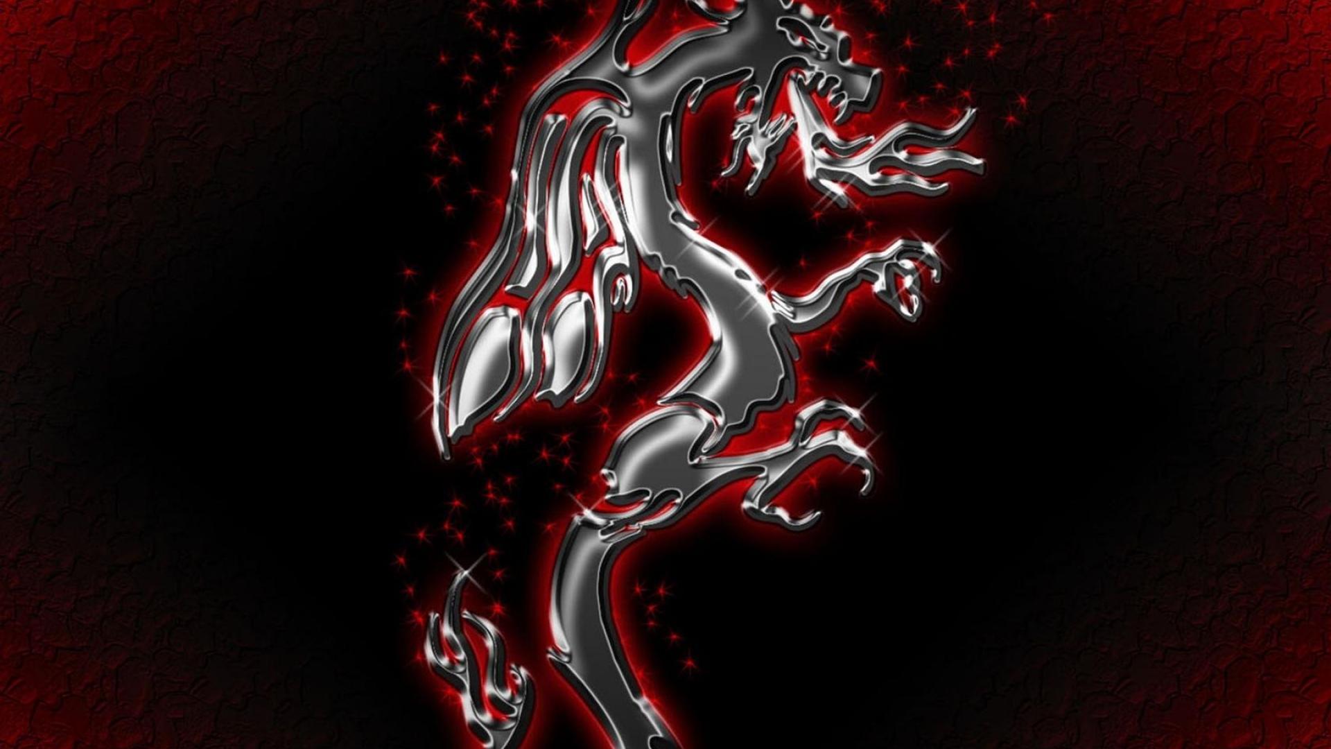 Red And Black Dragon Wallpaper Creative