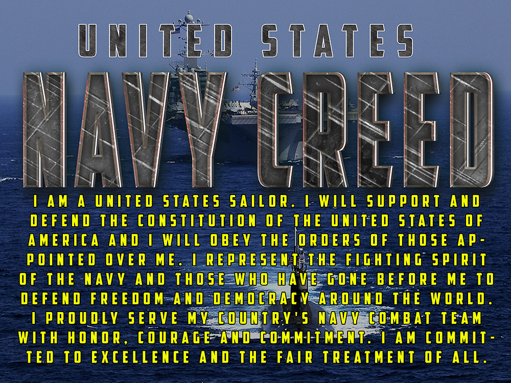 Navy Creed Poster Ncv12