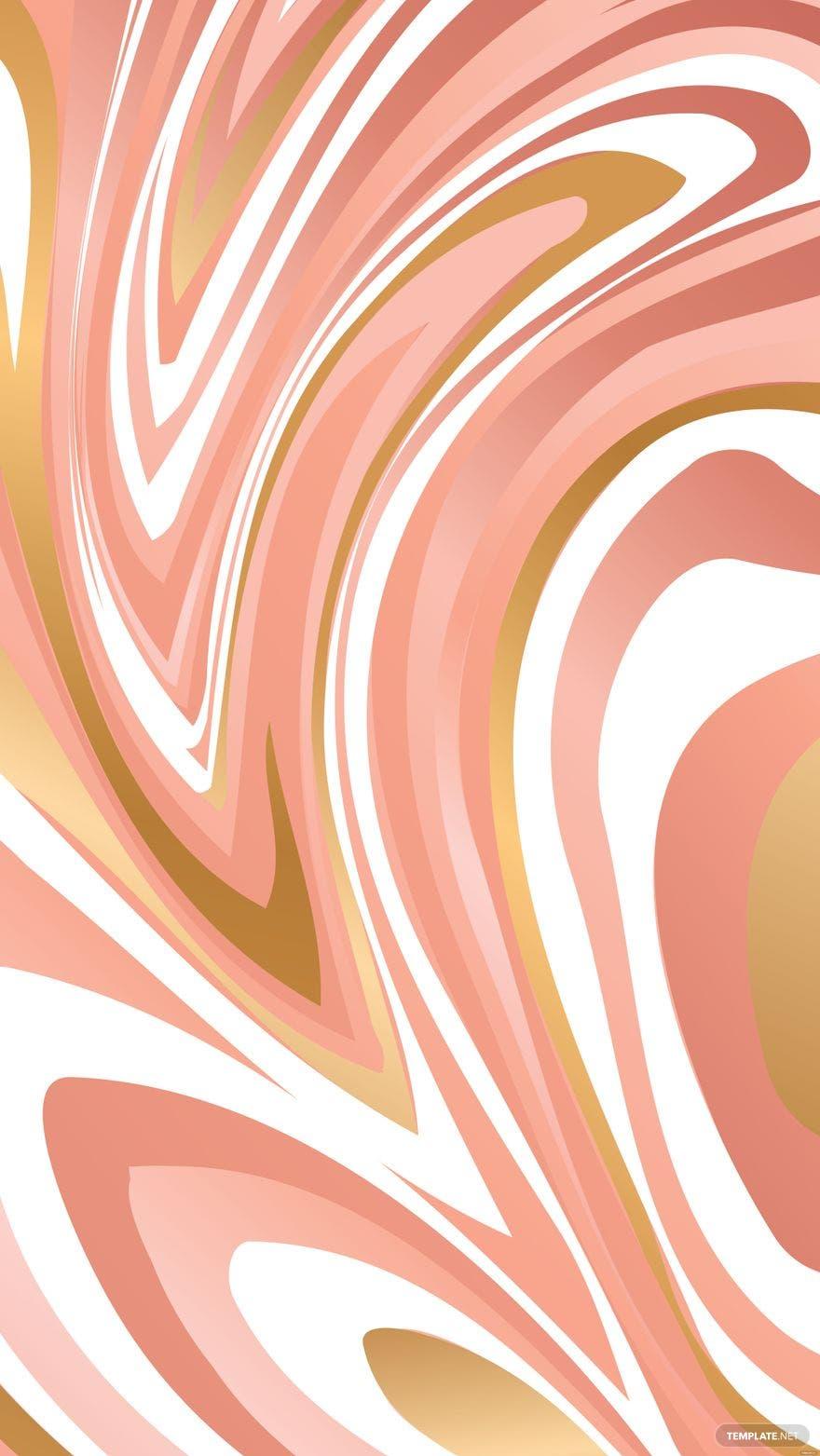 Rose Gold Marble iPhone Background Eps Illustrator