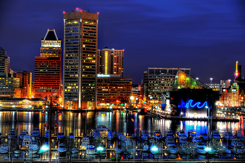 Baltimore City Skyline At Dusk Background Pictures Of Baltimore Background  Image And Wallpaper for Free Download