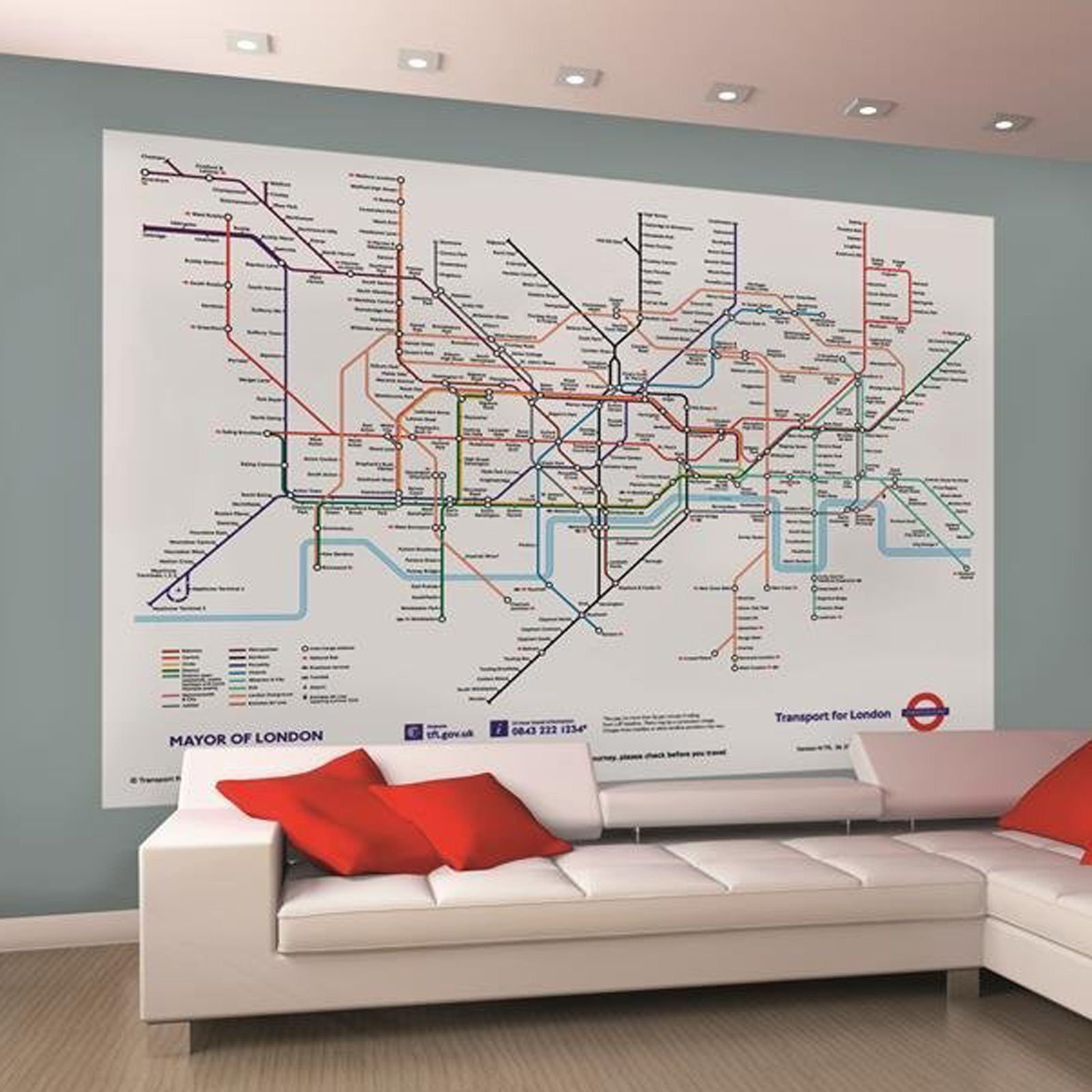 Details About London Underground Tube Map Wallpaper Wall Mural 32m X