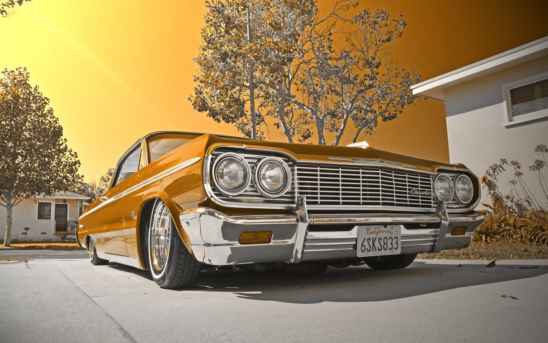 Chevy Impala Lowrider Muscle Cars Tuning Wallpaper
