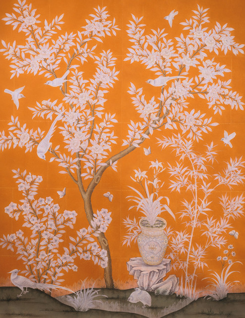 Gracie Hand Painted Panel   Asian   Wallpaper   by Beth Connolly 494x640