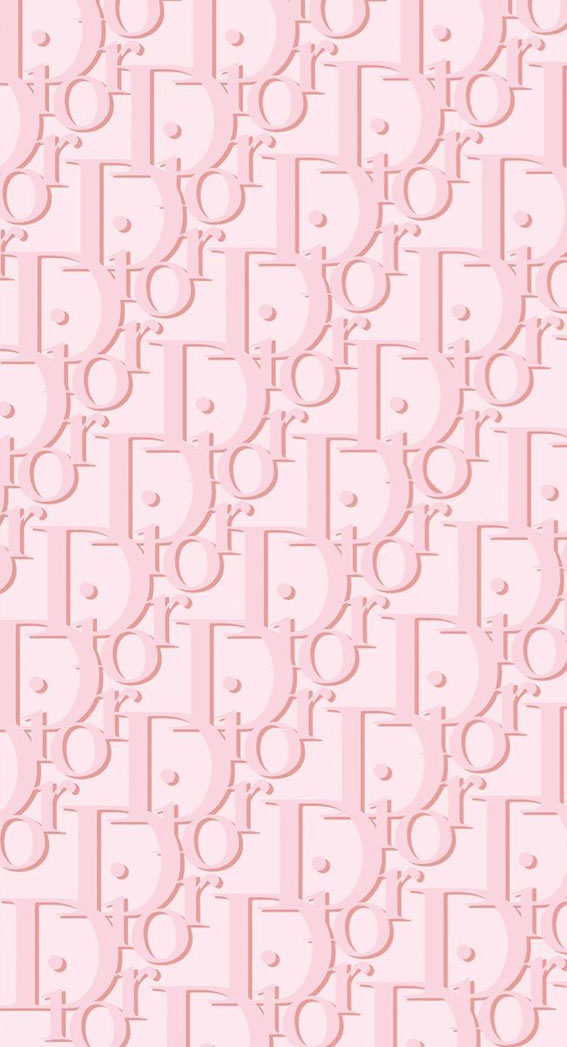 Dior Wallpaper Ideas Light Pink Monogram Idea