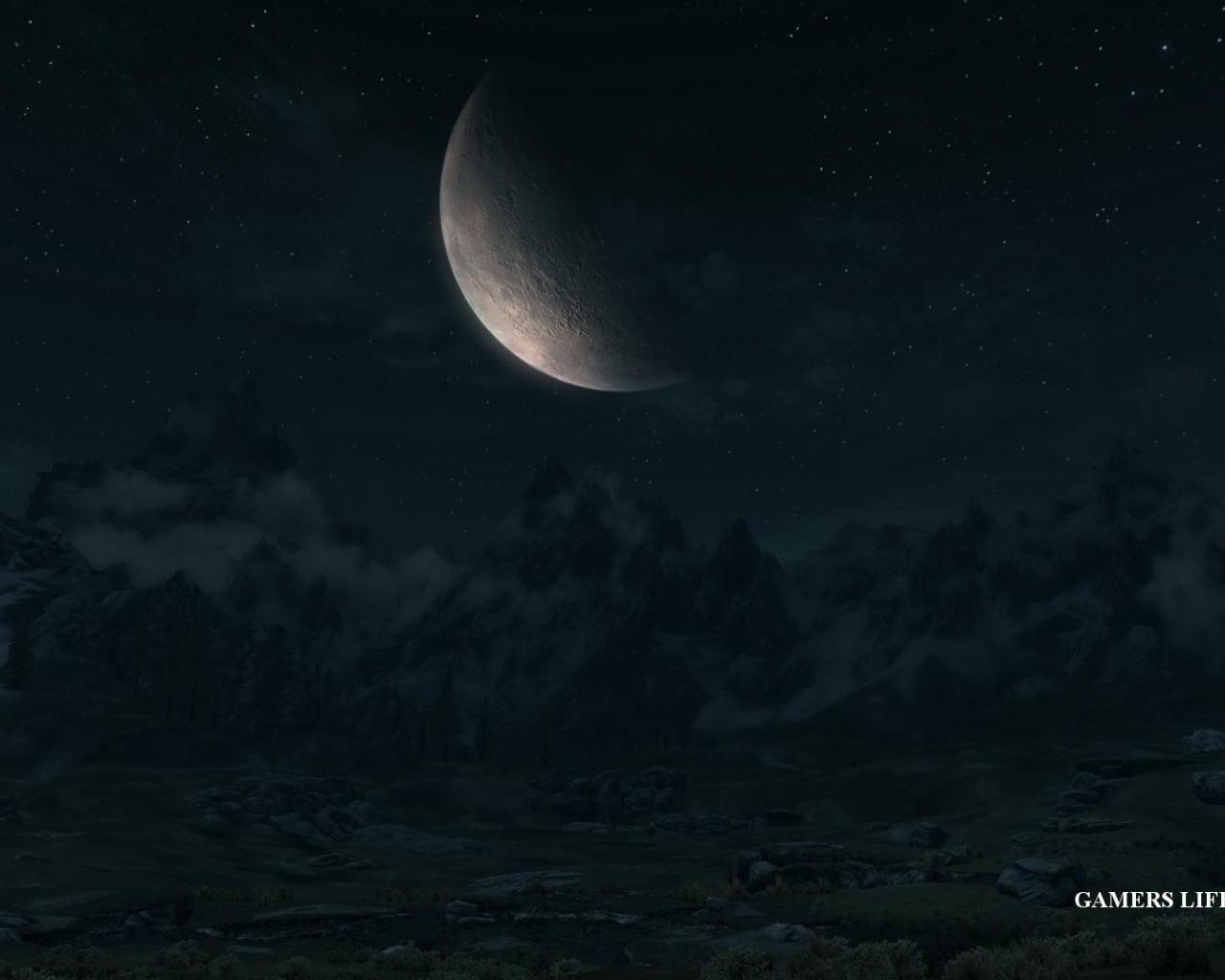 download skyrim night wallpaper in games wallpapers with all