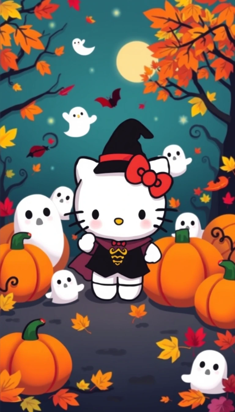 Hello Kitty Halloween Background