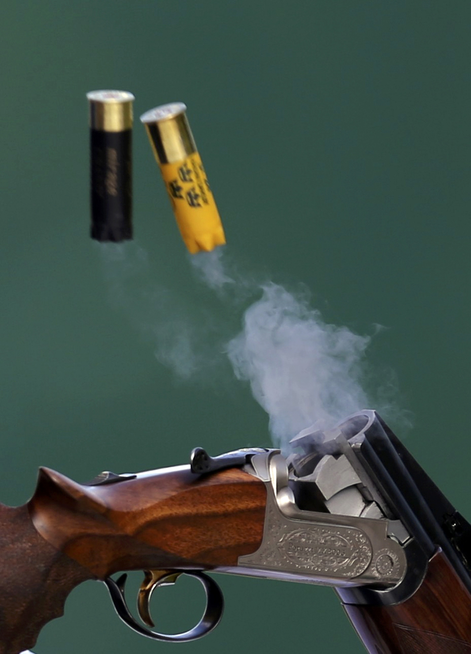 Spent Cartridges Are Ejected From The Shotgun Of Sweden S Hakan
