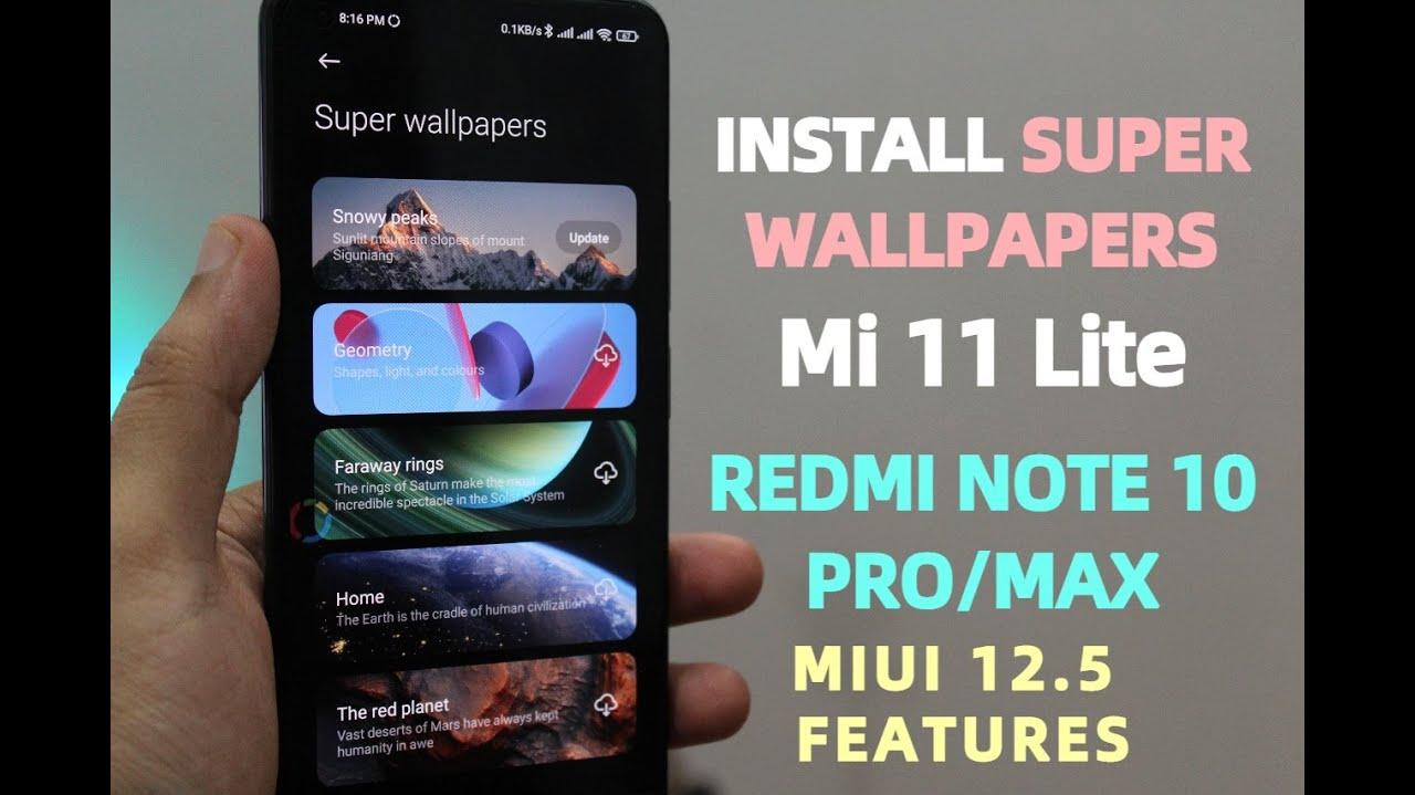 Install Super Wallpaper In Mi Lite Redmi Note Pro