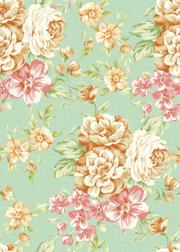 🔥 Download Vintage Floral Print Wallpaper Image Pictures Becuo by