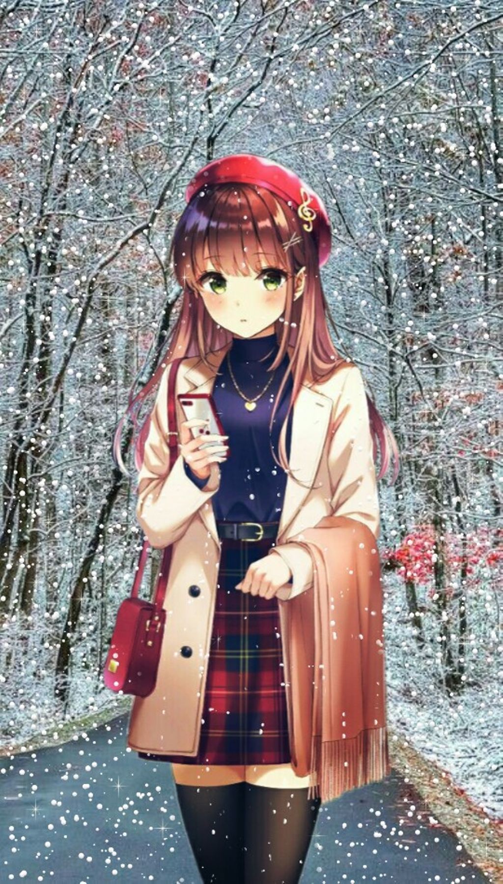 28+] Cute Anime Girl Winter Wallpapers - WallpaperSafari