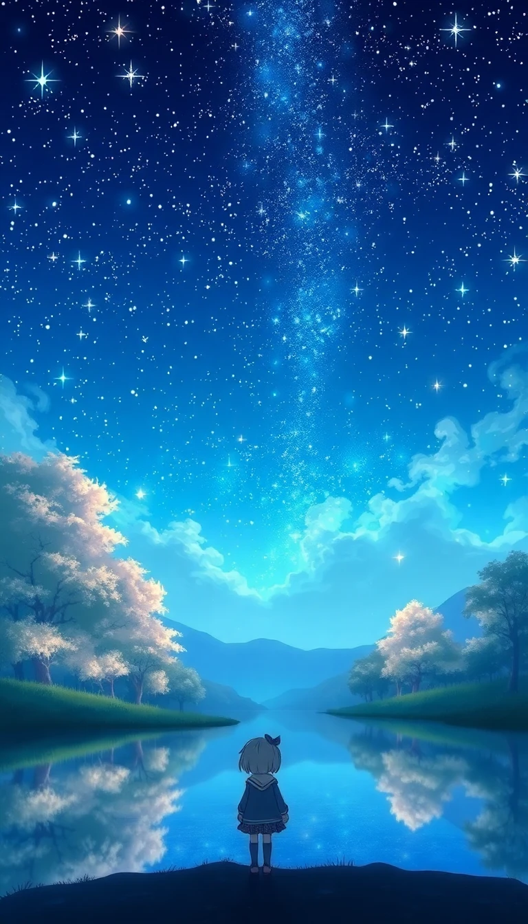 Night Stars Anime Wallpaper