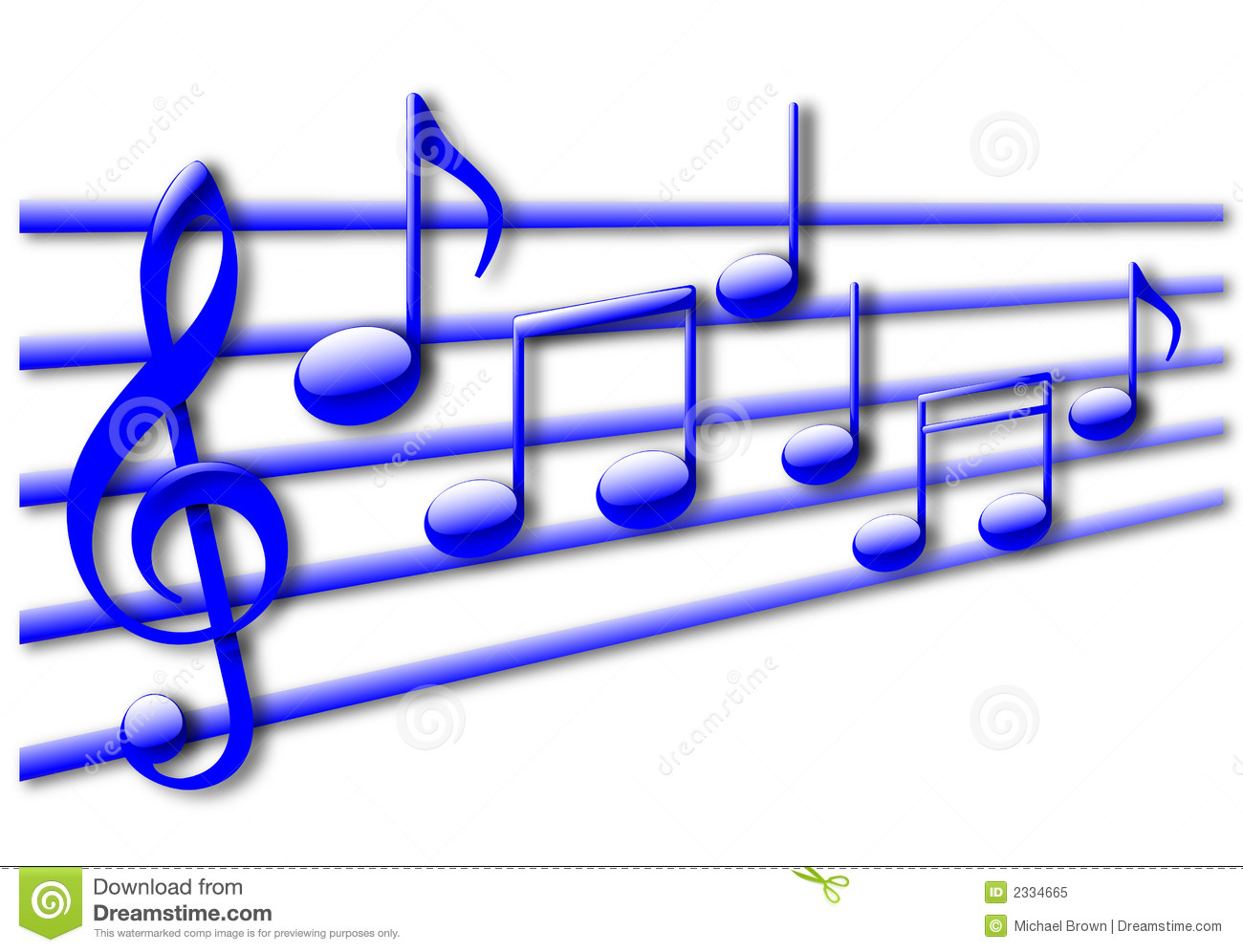 Musical Notes Background Blue Music