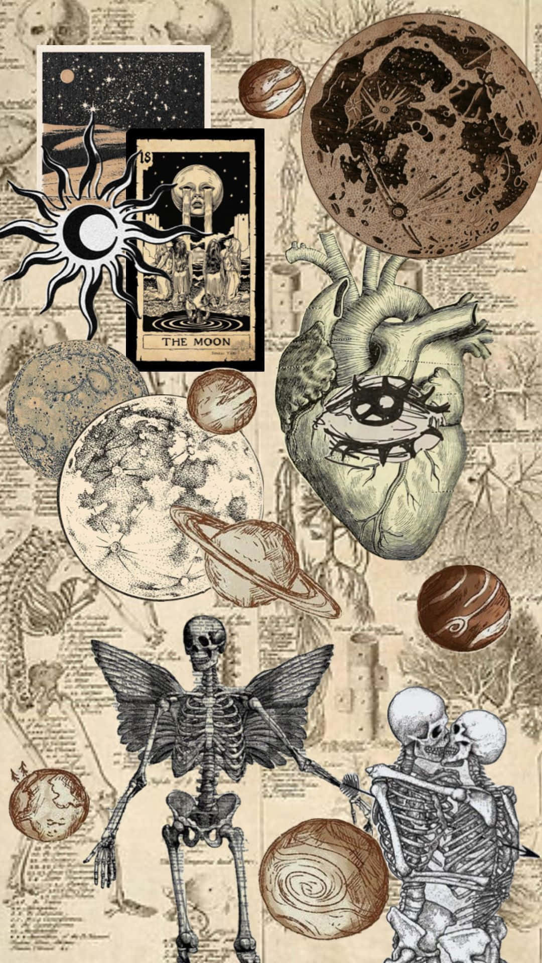 Cute Witchy Vintage Themed Collage 6ydqbbj2anocrrpj Wallpaper