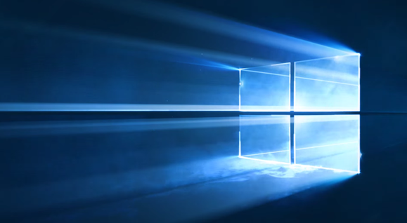 Windows 10s futuristic wallpaper was created with lasers smoke
